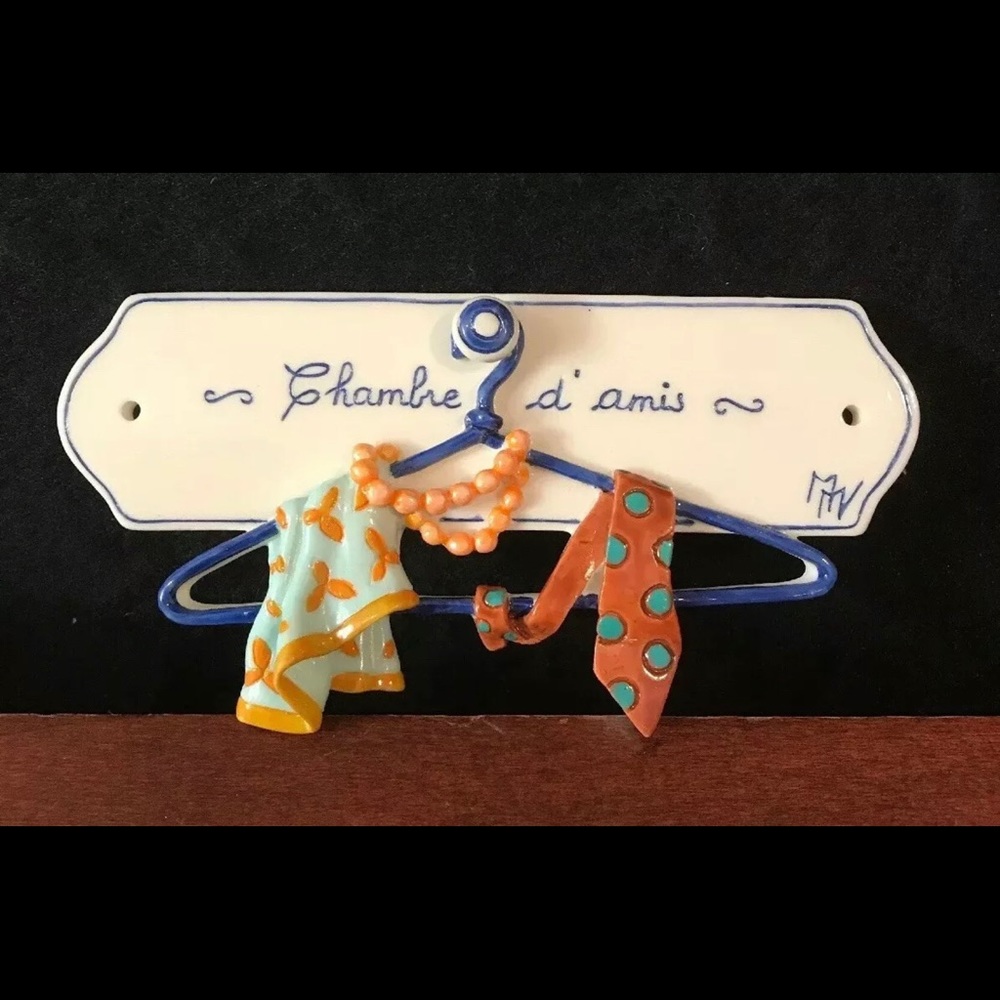 French hand painted Wall Signs/hangers-bedroom